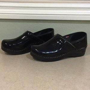 Sanita Patent Leather Clogs